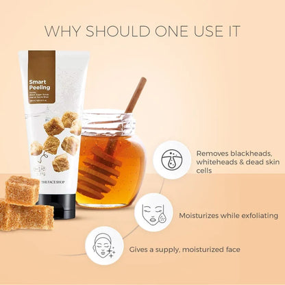 THE FACE SHOP Smart Peeling Honey Black Sugar Scrub