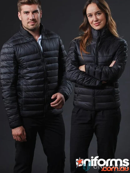 Two black puffer jackets from The Puffer with enhanced thermal properties for warmth