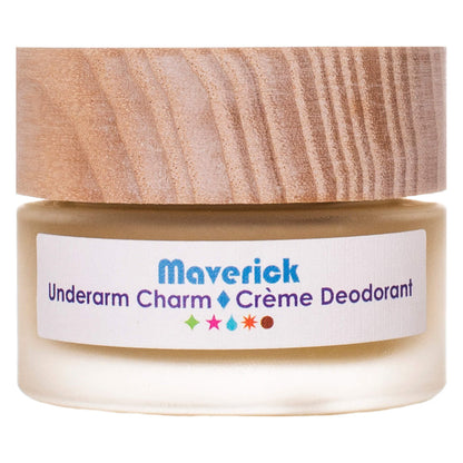 Jar of Living Libations Underarm Charm Crème Deodorant Maverick 30ml