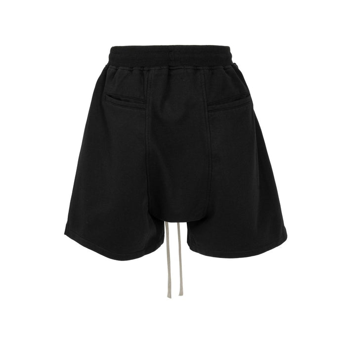 Undeveloped Noir Zip Drawstring Black Cargo Shorts