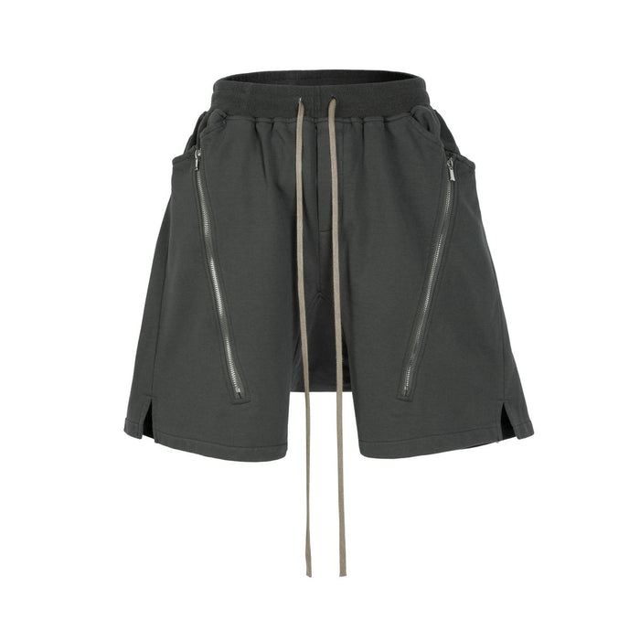 Undeveloped Zip Drawstring Grey Cargo Shorts