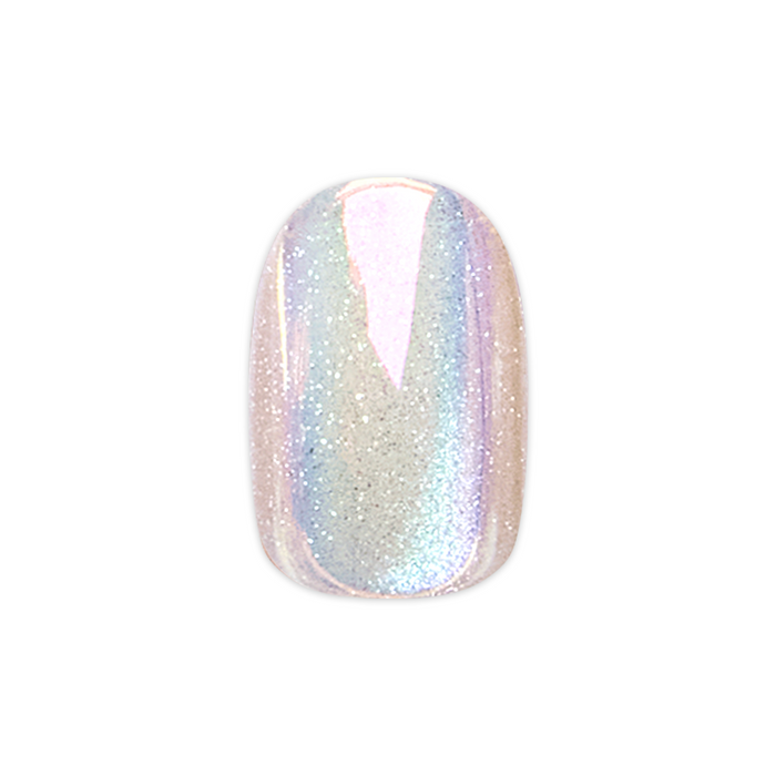 Unicorn Chrome Shimmer | Extra Short | Round - Tab Press-On