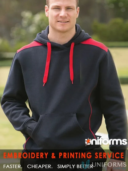 Navy and red unisex Croxton Hoodie fl19 Croxton Hoodie perfect for all ages