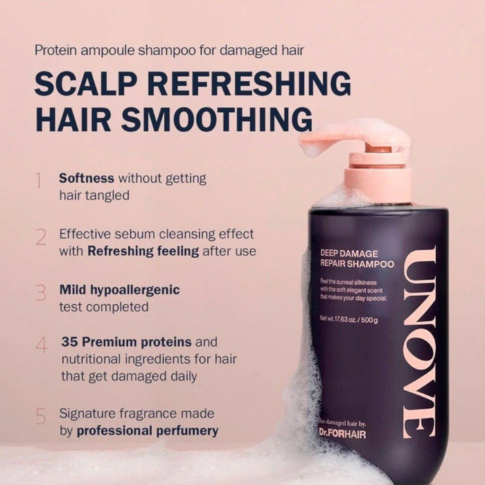 Unove Deep Damage Repair Shampoo 500ml - Sweet Breeze – Shampoo | Korean Skincare Canada - VGLE Beauty