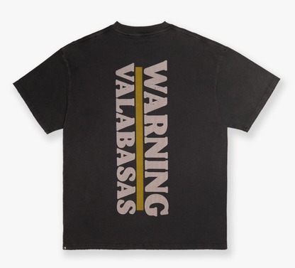 A close-up of the Valabasas Barks Vintage Grey Tee showcasing its vintage grey fabric and product code VLBS-VT4-1031