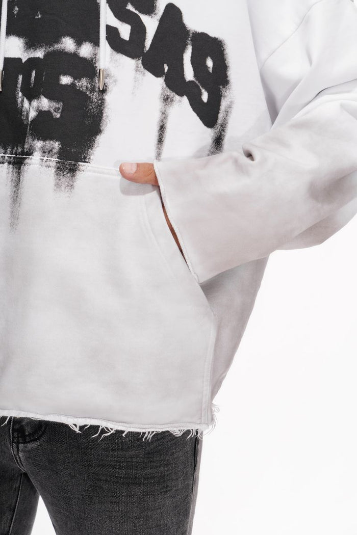 Valabasas "Fifth" Vintage White Pullover Hoodie