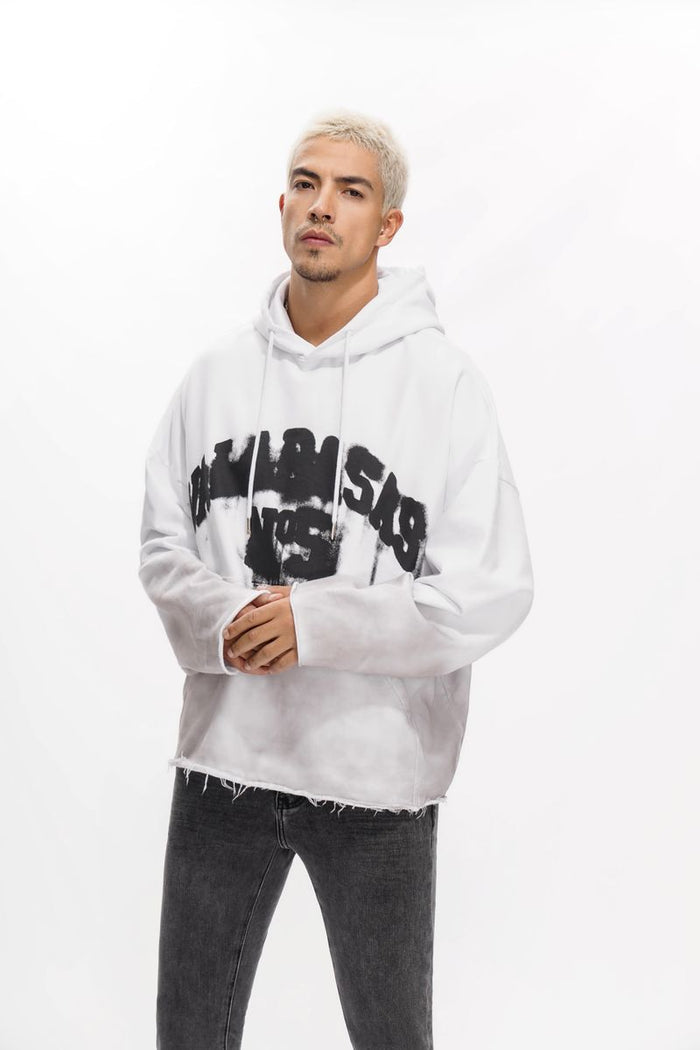 Valabasas "Fifth" Vintage White Pullover Hoodie