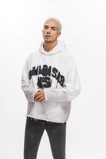 Valabasas "Fifth" Vintage White Pullover Hoodie