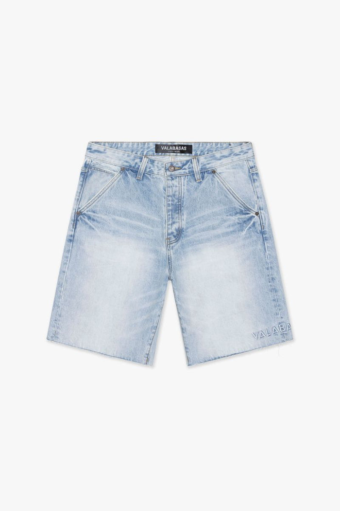 Bright light blue wash denim shorts from Valabasas Mr Shorts collection, perfect for casual summer wear