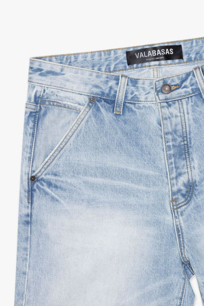 Light blue wash denim shorts from Valabasas called Mr Shorts featuring a classic fit and casual style