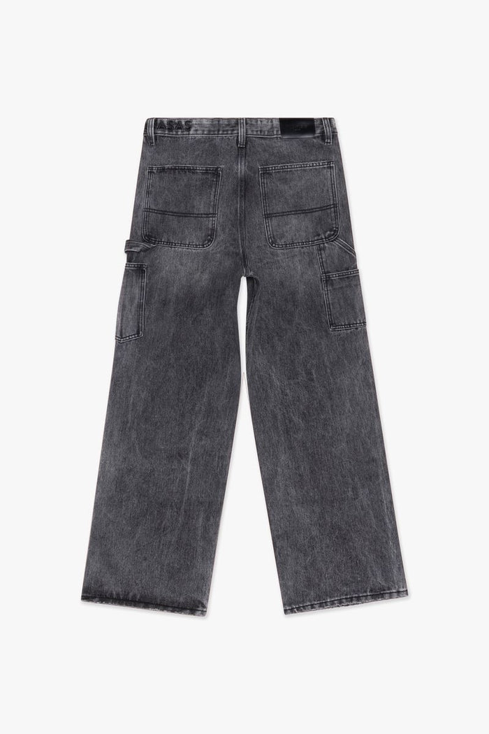 Front view of Valabasas Mr Straight Grey Denim Jeans highlighting the straight fit and classic design