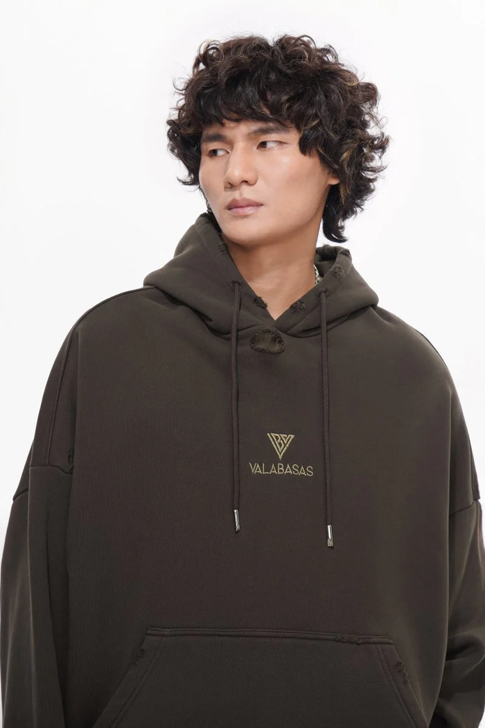 Valabasas "Platnum" Brown Pullover Hoodie