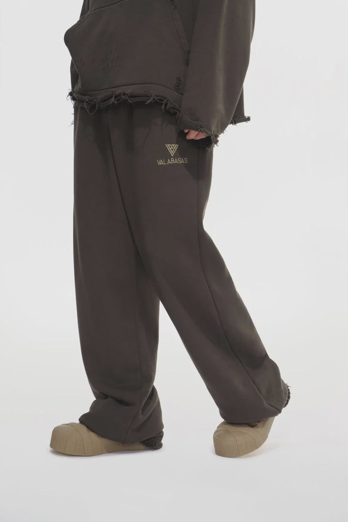 Valabasas "Syndicate" Oversized Baggy Sweatpants - Brown