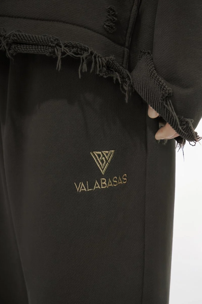 Valabasas "Syndicate" Oversized Baggy Sweatpants - Brown