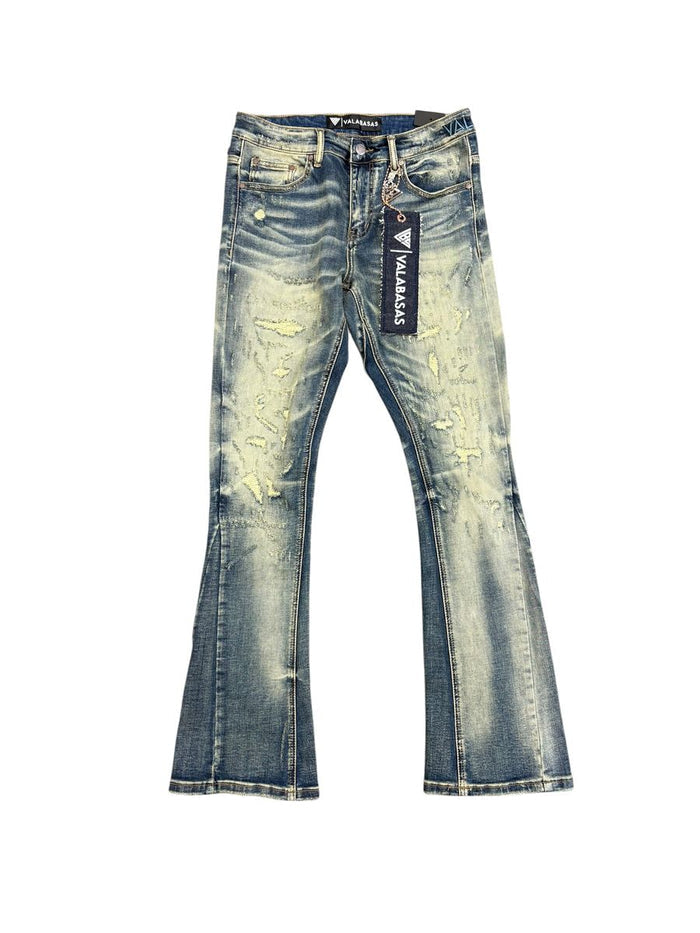 Valabasas "Vin" Dark Vintage Blue Flare Denim Jeans