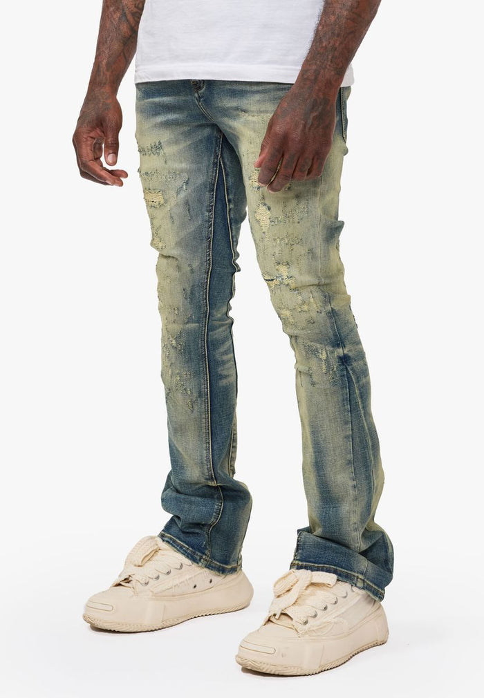 Valabasas "Vin" Dark Vintage Blue Flare Denim Jeans