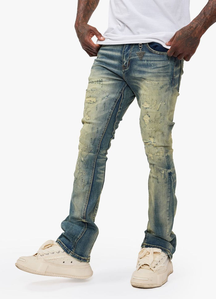 Valabasas "Vin" Dark Vintage Blue Flare Denim Jeans