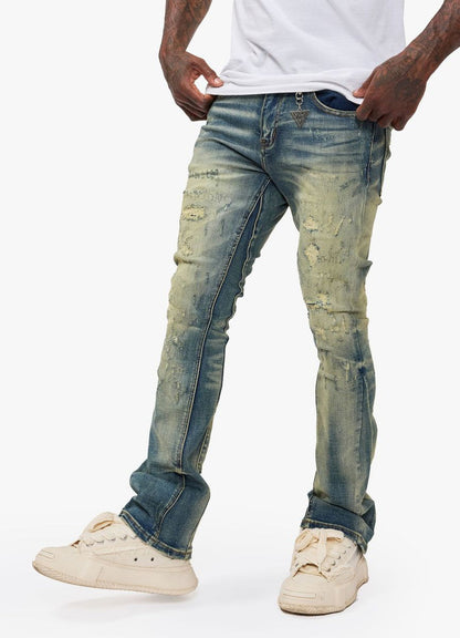 Valabasas "Vin" Dark Vintage Blue Flare Denim Jeans
