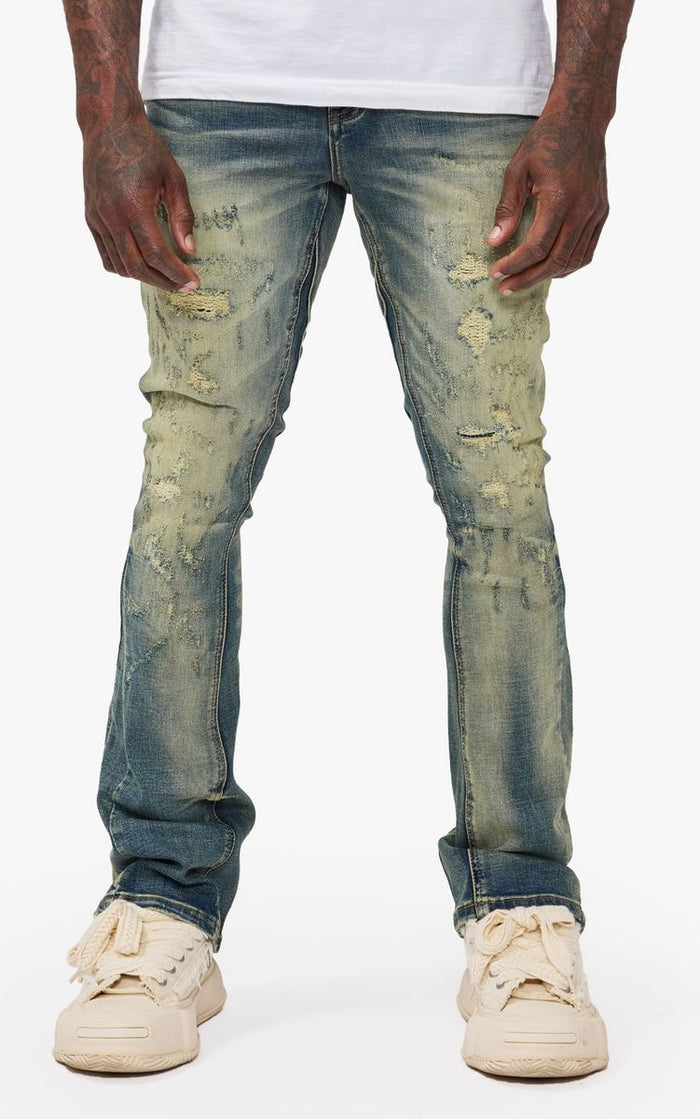Valabasas "Vin" Dark Vintage Blue Flare Denim Jeans