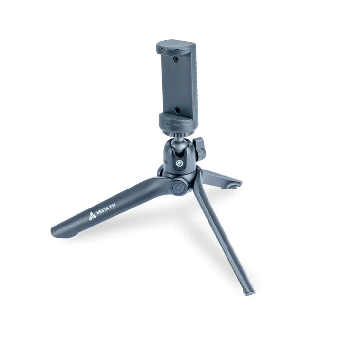 Vanguard VESTA TT1 BP Mini Aluminum Tripod - Black Pearl - w/Bluetooth Remote (VES-TT1-BP) - Astronomy Plus