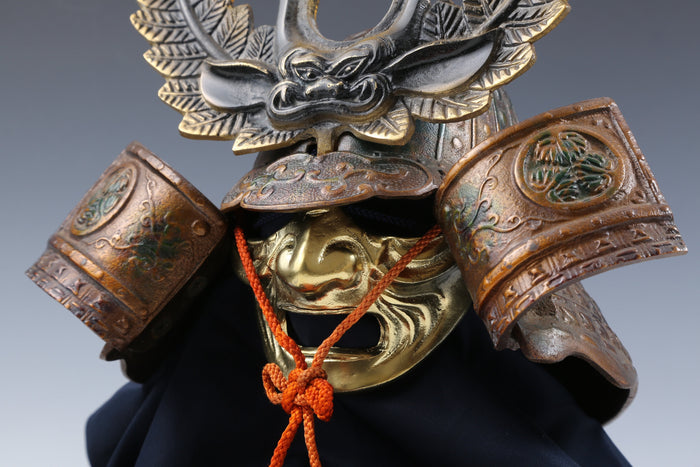 Vintage Japanese Samurai Kabuto Helmet  Tokugawa Ieyasu Style Display Armor