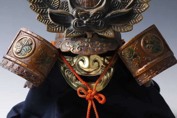 Vintage Japanese Samurai Kabuto Helmet  Tokugawa Ieyasu Style Display Armor