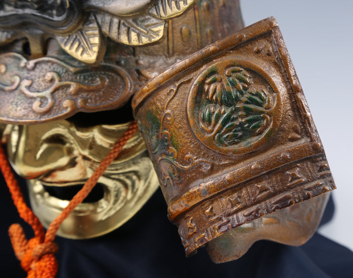 Vintage Japanese Samurai Kabuto Helmet  Tokugawa Ieyasu Style Display Armor