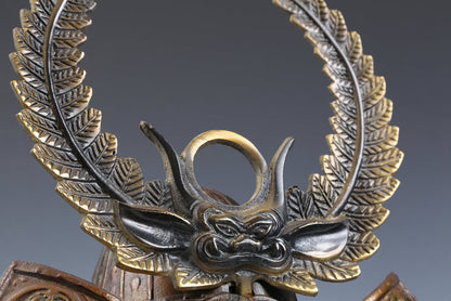 Vintage Japanese Samurai Kabuto Helmet  Tokugawa Ieyasu Style Display Armor