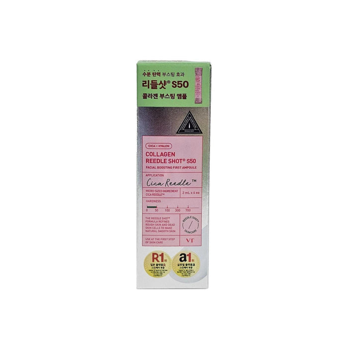 VT COSMETICS Collagen Reedle Shot S50 Facial Boosting First Ampoule 2 mL x 6 pcs