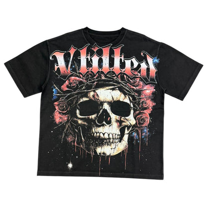 Vtilted "Roses" Jet Black Tee