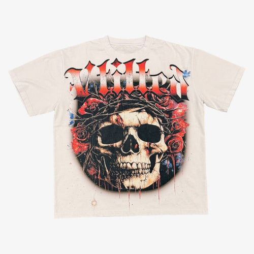 Vtilted "Roses" White Tee