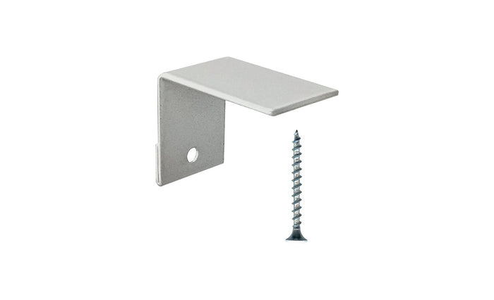 white wall bracket with screw