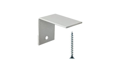 white wall bracket with screw