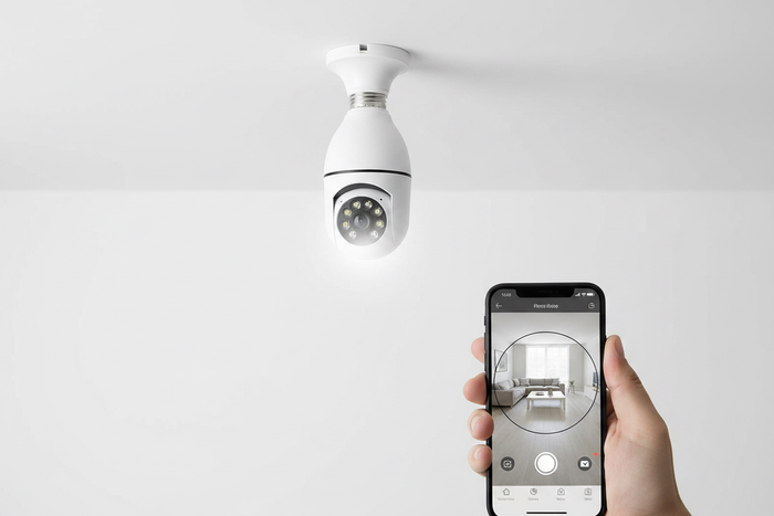 WiFi Panorama Camera Bulb - In Use
