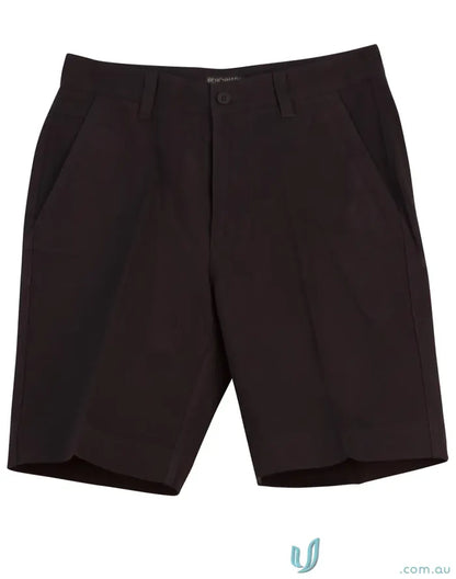 Mens black spirit chino shorts with pockets for all-day comfort and casual style