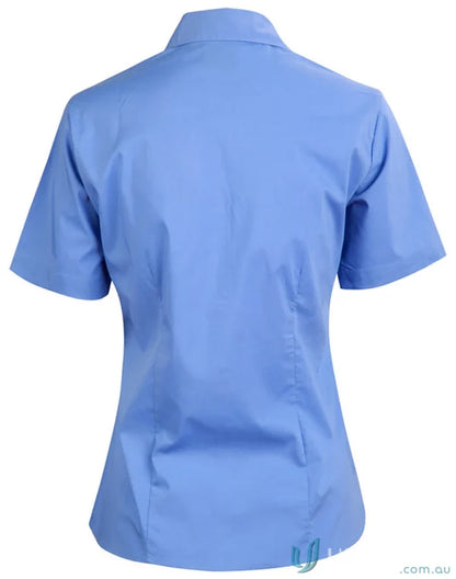Light blue Winning Spirit Womens Executive SS Shirt with BS07S Ladies Teflon finish