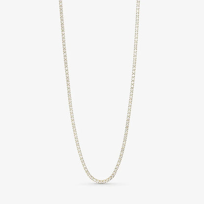Wolff Jewelry - Crystal Tennis halskæde - 18 karat guldbelagt