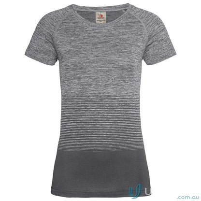 Womens Active Seamless Raglan Flow with multi-colour gradient pattern and raglan sleeves