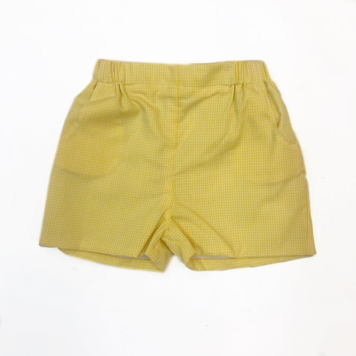 Yellow Gingham Short