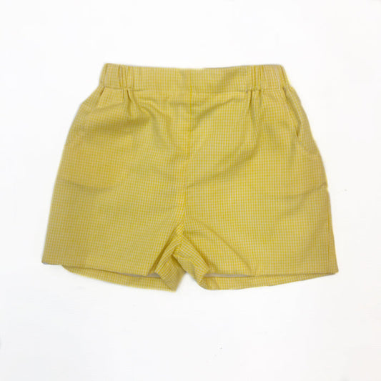 Yellow Gingham Short