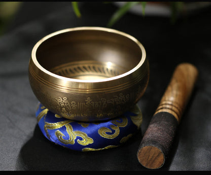Yoga Meditation Singing Bowl Auspicious Knot Handmade Buddha Sound Bowl 🇨🇳