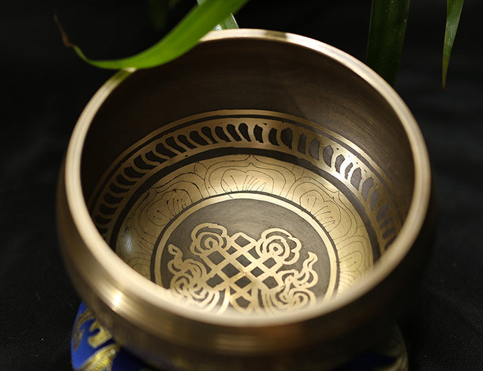 Yoga Meditation Singing Bowl Auspicious Knot Handmade Buddha Sound Bowl 🇨🇳
