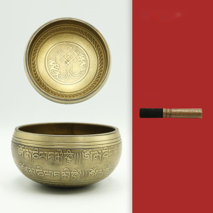 Yoga Meditation Singing Bowl Auspicious Knot Handmade Buddha Sound Bowl 🇨🇳