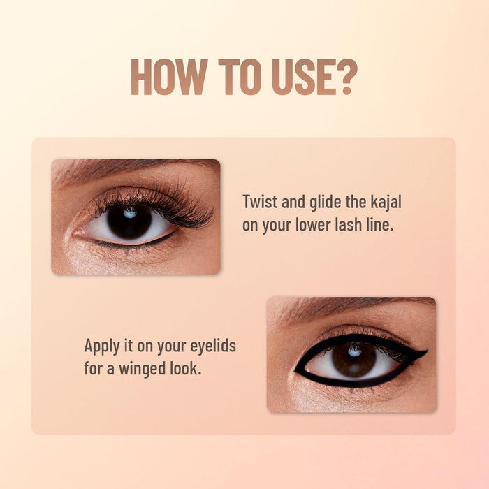You & Eye Power Black Kajal - Twin pack - Swiss Beauty