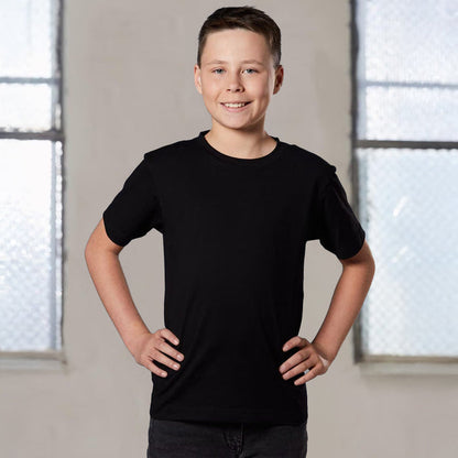 Black ts37k savvy tee for winning spirit kids, short-sleeve crew neck